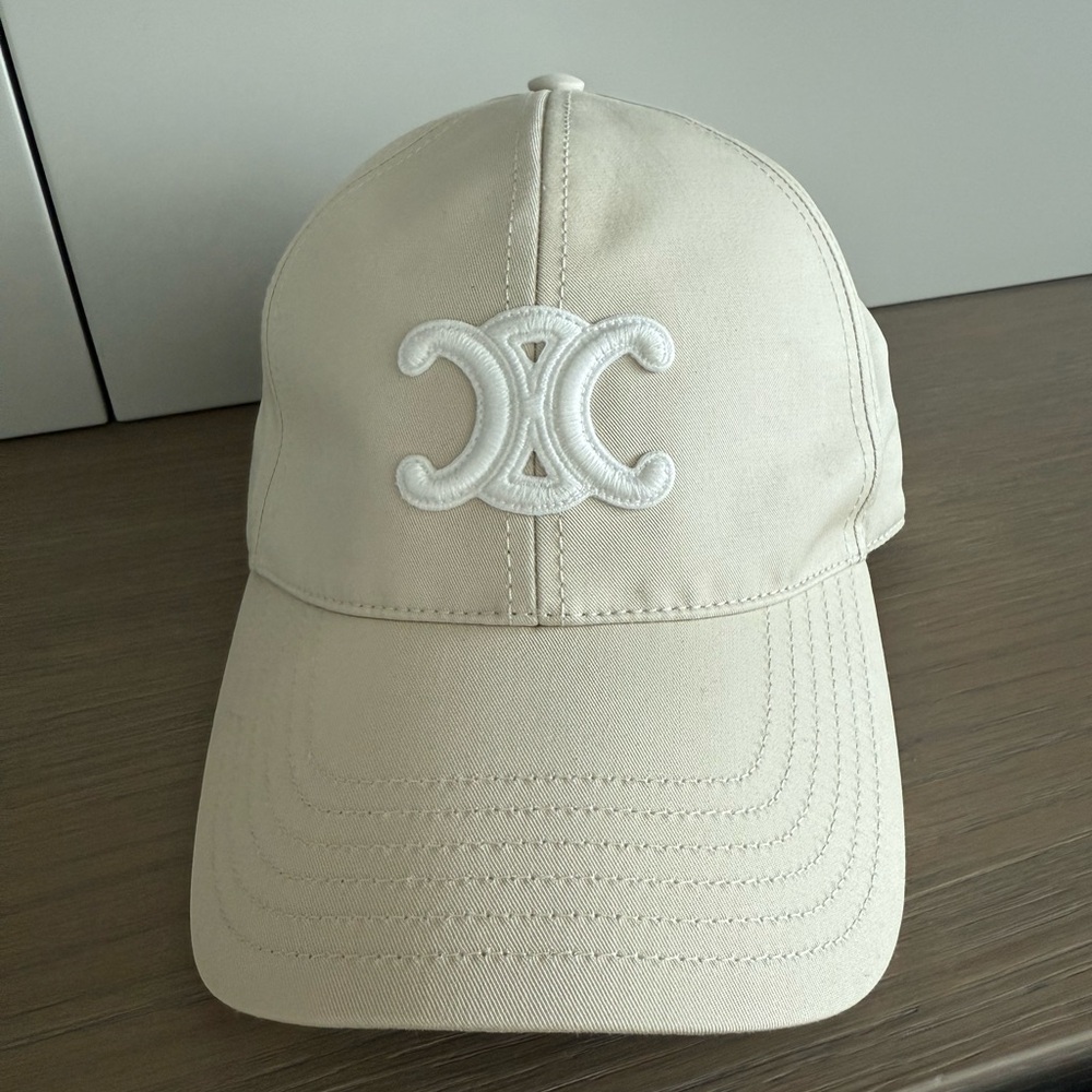 Authentic Celine TRIOMPHE BASEBALL CAP IN COTTON